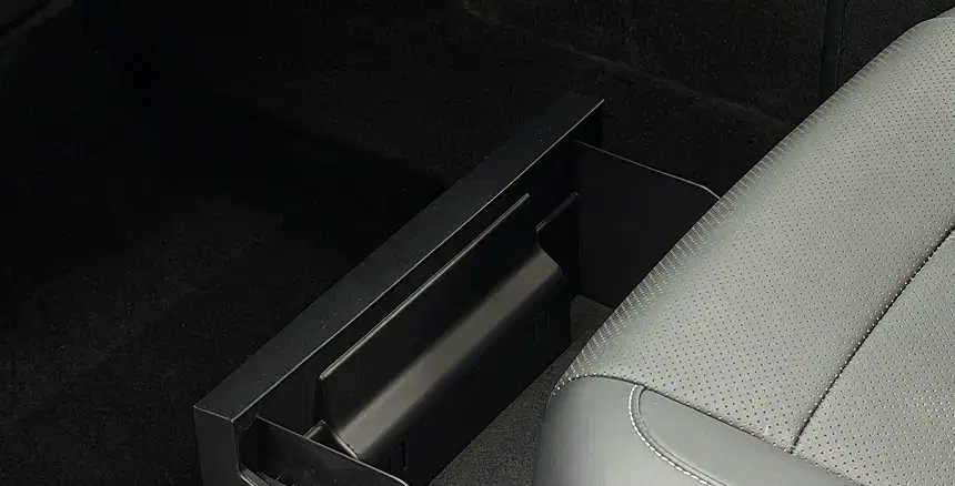 Concealed Front Seat Tray